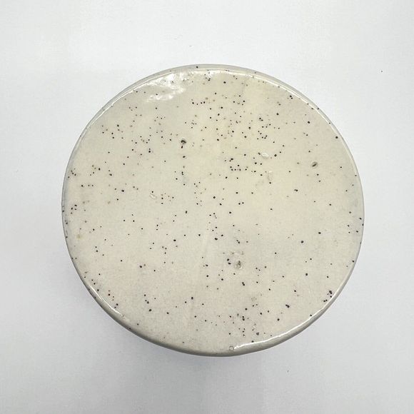 Glazed 5” Crock Small Pot Stoneware Pottery Speckled with Blue Hearts Unmarked - Picture 4 of 13